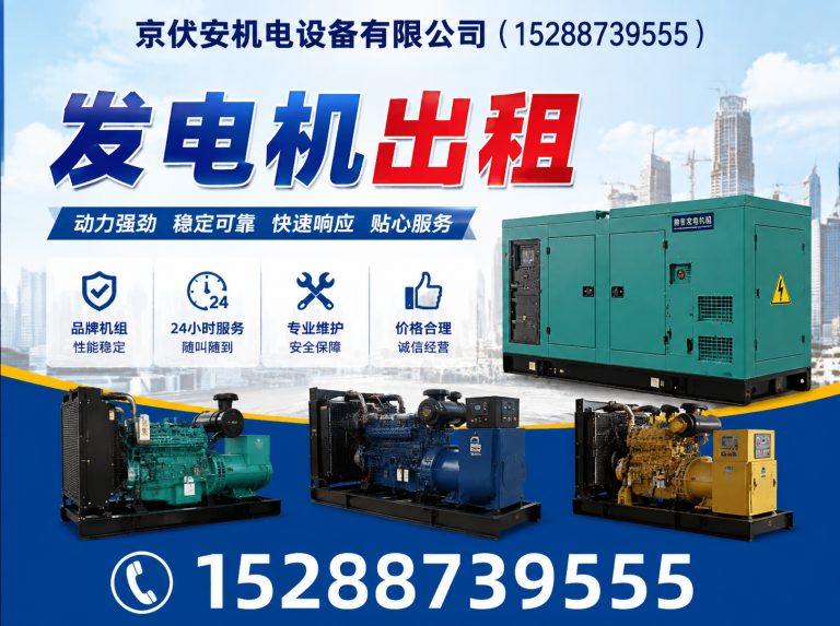 淮安发电机租赁展示图